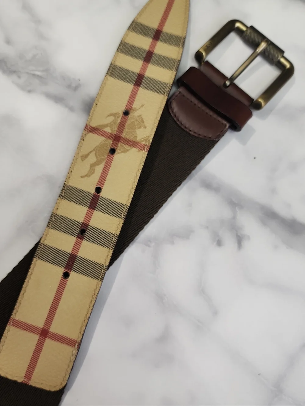 Authentic Nova Check Burberry Belt Fits 33"-37" - Picture 3 of 7